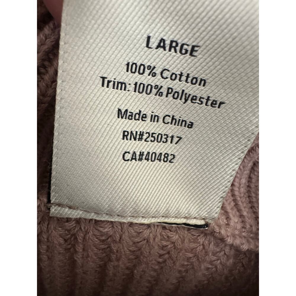 Varley Delfern Zip Up Knit Sweater Mauve Pink Size Large - Picture 7 of 7